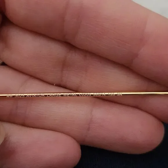 Rayban RB3025 aviator large metal L0205 58-14 135 3n Arista Gold/Green lens - Picture 5 of 13